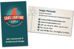 Business card design for ERAS Lighting