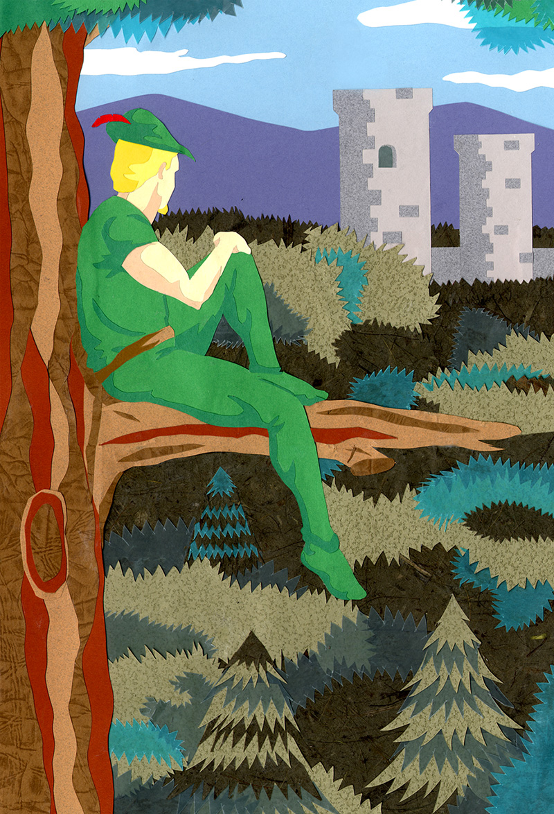 Illustration for Robin Hood book (school project)